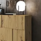 Wohnzimmer-Sideboard mit 2 Flügeltüren in Eichenoptik – Natrium Viadurini