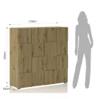 Wohnzimmer-Sideboard mit 2 Flügeltüren in Eichenoptik – Natrium Viadurini