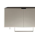 Wohnzimmer-Sideboard mit 2 Türen in Nickel-Finish, hergestellt in Italien – Ulles Viadurini