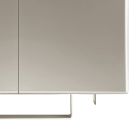 Wohnzimmer-Sideboard mit 2 Türen in Nickel-Finish, hergestellt in Italien – Ulles Viadurini