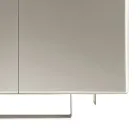 Wohnzimmer-Sideboard mit 2 Türen in Nickel-Finish, hergestellt in Italien – Ulles Viadurini