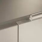 Wohnzimmer-Sideboard mit 3 Türen in Nickel-Finish, hergestellt in Italien – Foglio Viadurini