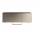 Wohnzimmer-Sideboard mit 3 Türen in Nickel-Finish, hergestellt in Italien – Foglio