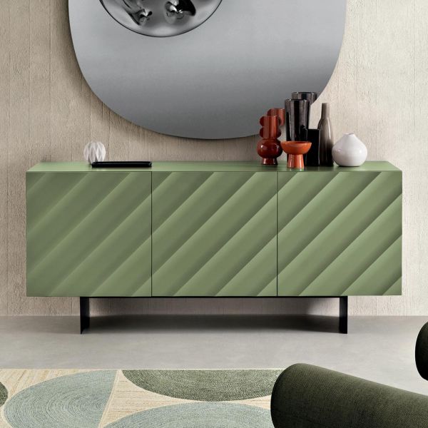 Wohnzimmer-sideboard mit 3 mdf-türen, erhältlich in verschiedenen ausführungen - elettra