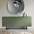 Wohnzimmer-Sideboard mit 3 Türen aus MDF, lackiert mit PVC-Beschichtung, hergestellt in Italien - Desideria