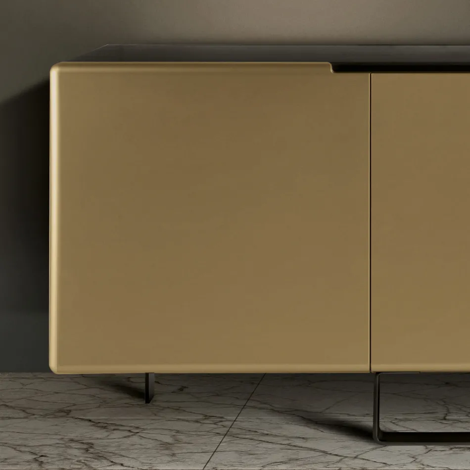 Wohnzimmer-Sideboard mit 4 Türen in verschiedenen Ausführungen, hergestellt in Italien – Heidi Viadurini