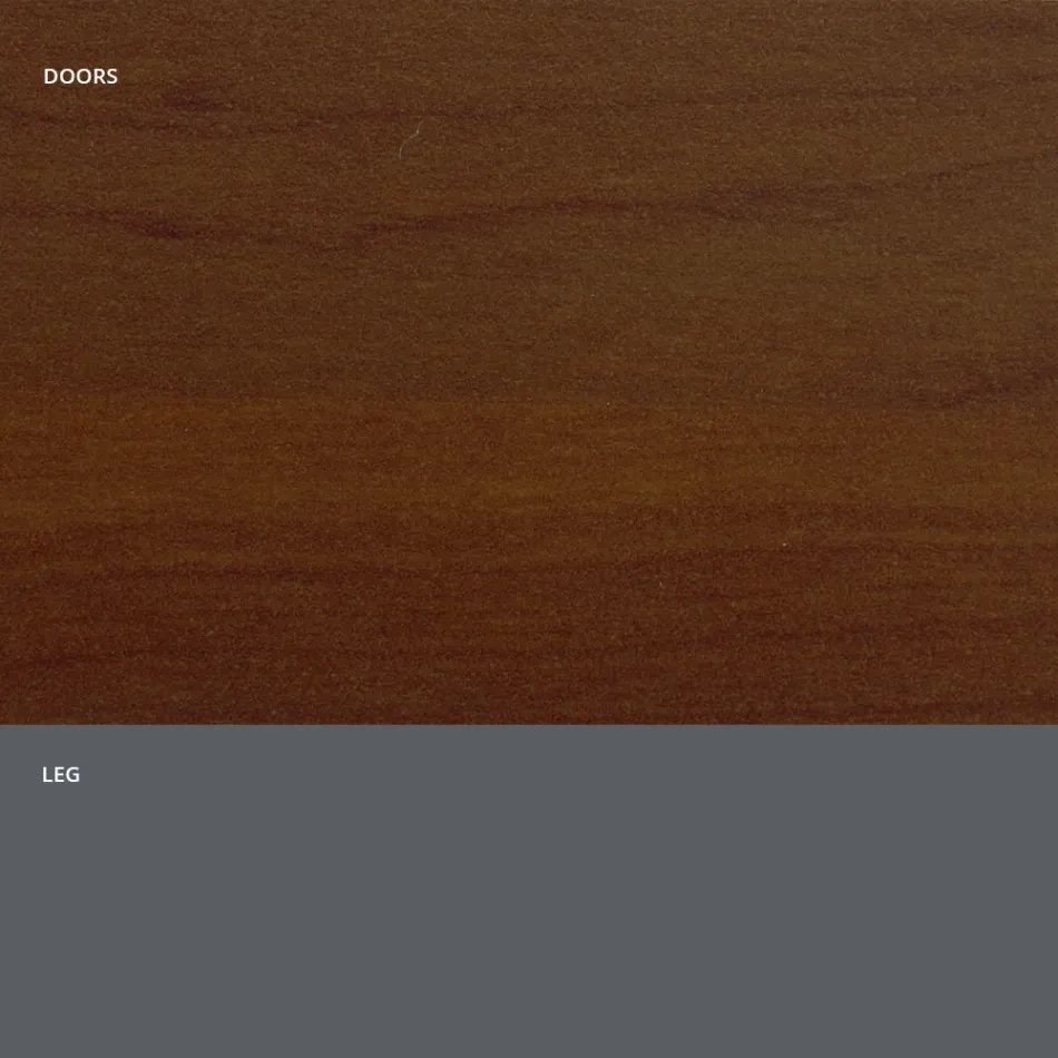 Wohnzimmer-Sideboard aus mattem Holz und HPL-Laminat, hergestellt in Italien – Fiorenza Viadurini