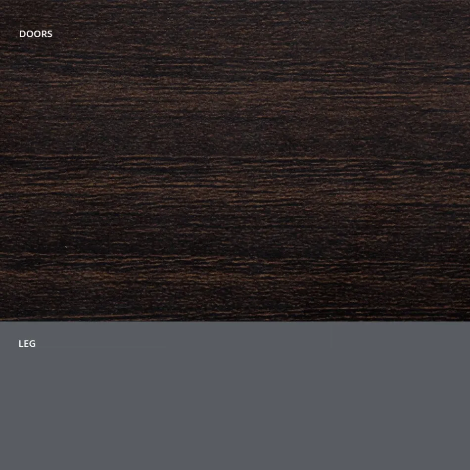 Wohnzimmer-Sideboard aus mattem Holz und HPL-Laminat, hergestellt in Italien – Fiorenza Viadurini