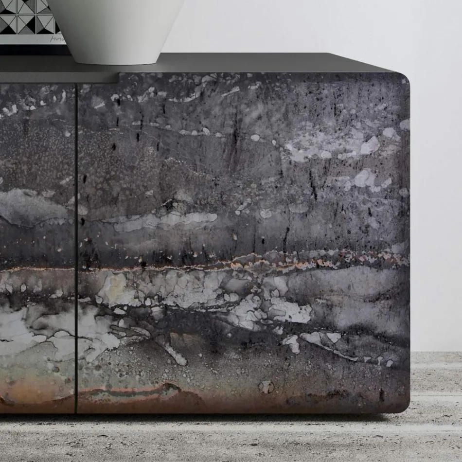 Wohnzimmer-Sideboard mit 3 Türen in verschiedenen Ausführungen, hergestellt in Italien – Ole Viadurini