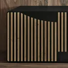 Wohnzimmer-Sideboard mit 3 Türen in nordischer Eichenoptik – Linda Viadurini