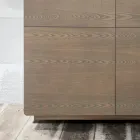 Wohnzimmer-Sideboard mit 4 Türen in Cappuccino-Optik, hergestellt in Italien – Eda Viadurini