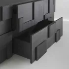 Design Anrichte gebürstet Lärchenholz wärmebehandeltem Azalee Viadurini