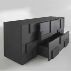 Design Anrichte gebürstet Lärchenholz wärmebehandeltem Azalee Viadurini