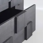 Design Anrichte gebürstet Lärchenholz wärmebehandeltem Azalee Viadurini