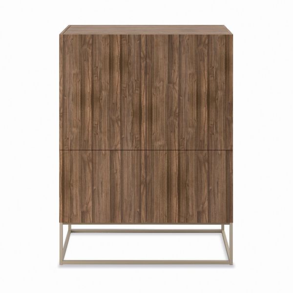 Holz-sideboard mit push-pull-türen, hergestellt in italien – salerno