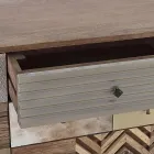 Sideboard aus Mangoholz 2 Türen 4 Schubladen Ethnischer Stil Homemotion - Aurier Viadurini