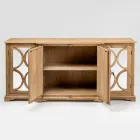 Sideboard aus gealterter, naturbelassener Kiefer mit Spiegeltüren - Agnone Viadurini