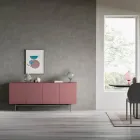 Sideboard aus ökologischem Holz für Wohnzimmer oder Eingang 4 Türen Made in Italy - Nazife Viadurini