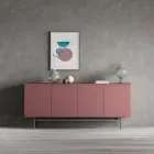 Sideboard aus ökologischem Holz für Wohnzimmer oder Eingang 4 Türen Made in Italy - Nazife Viadurini