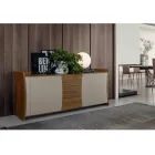 Sideboard aus lackiertem Holz 2 Türen 3 Schubladen Curvilinear Italian Design - Celio Viadurini