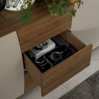 Sideboard aus lackiertem Holz 2 Türen 3 Schubladen Curvilinear Italian Design - Celio Viadurini