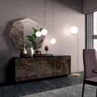 Sideboard aus lackiertem Holz mit 2 oder 3 Keramiktüren, hergestellt in Italien – Fiorenza Viadurini