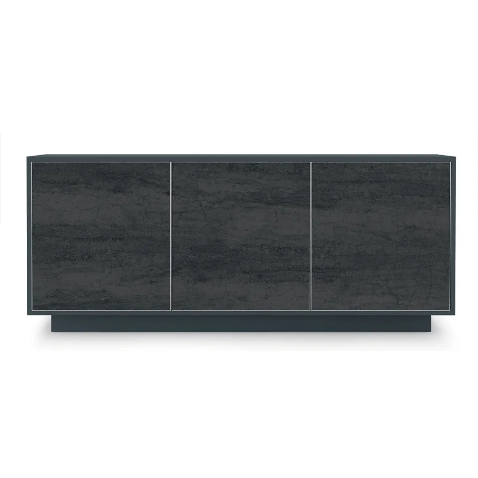 Sideboard aus lackiertem Holz mit 2 oder 3 Keramiktüren, hergestellt in Italien – Fiorenza Viadurini