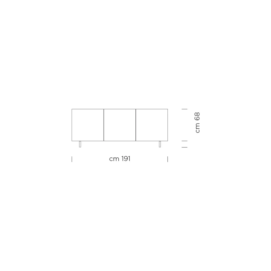 Sideboard aus matt lackiertem Holz mit Glastüren Made in Italy – Fiorenza Viadurini