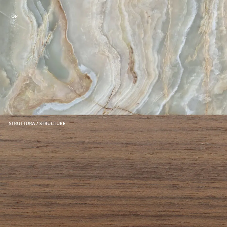 Sideboard aus Tannenholzplatte mit Canaletto-Walnussfurnier – Salerno Viadurini