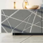 Sideboard aus matt schlammlackiertem MDF mit Sockelgestell Made in Italy - Arise Viadurini