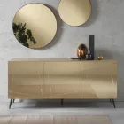 Sideboard aus Melamin mit verspiegelten Türen Made in Italy - Ester Viadurini