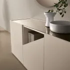 Stand-Sideboard aus Melamin mit diagonalem Schnitt, hergestellt in Italien - Seta Viadurini