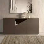 Stand-Sideboard aus Melamin mit diagonalem Schnitt, hergestellt in Italien - Seta Viadurini