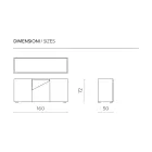 Stand-Sideboard aus Melamin mit diagonalem Schnitt, hergestellt in Italien - Seta Viadurini