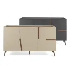 Madia in Melamin und MDF mit Laminateinsätzen Made in Italy - Gordita Viadurini