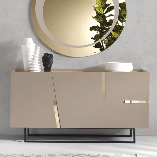 Madia in melamin und mdf mit laminateinsätzen made in italy - gordita