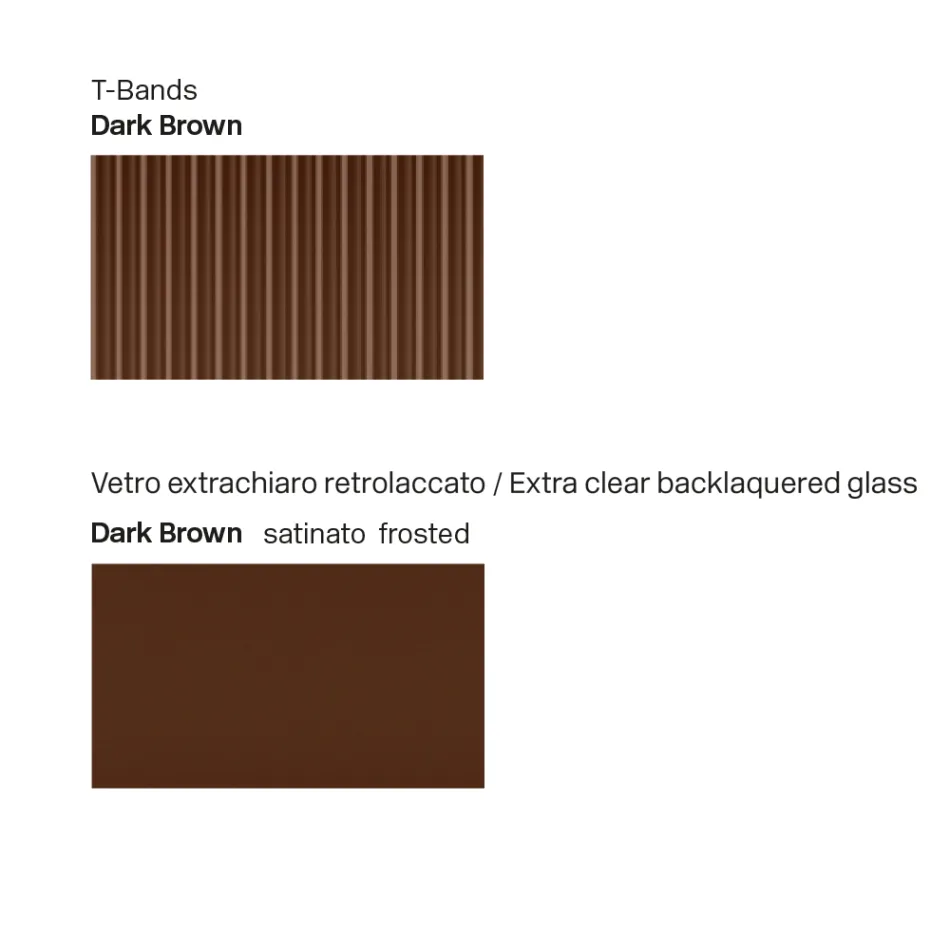 Sideboard aus rückseitig lackiertem Glas mit Massivholzprofil, hergestellt in Italien - Lutea Viadurini