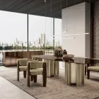 Modernes, verspiegeltes Holzsideboard mit elegantem Design, hergestellt in Italien – Ester Viadurini