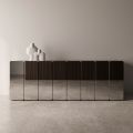 Modernes, verspiegeltes Holz-Sideboard mit elegantem Design, hergestellt in Italien - Ester