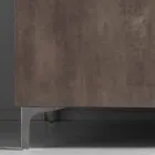 Modernes Sideboard mit drei Türen aus Bronze oder grauem Melamin Made in Italy - Clemente Viadurini