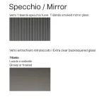 Modernes Sideboard mit Flügeltüren aus hinterlackiertem Glas, hergestellt in Italien - Lutea Viadurini