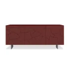 Modernes Sideboard aus furniertem Eschenholz, hergestellt in Italien – Galassia Viadurini