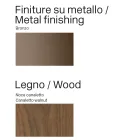 Modernes Sideboard aus Holz und gebogenem Metall, hergestellt in Italien - Rugiada Viadurini