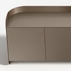 Modernes Sideboard aus Holz und gebogenem Metall, hergestellt in Italien - Rugiada Viadurini