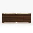 Modernes Sideboard aus Holz und gebogenem Metall, hergestellt in Italien - Rugiada Viadurini