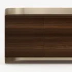 Modernes Sideboard aus Holz und gebogenem Metall, hergestellt in Italien - Rugiada Viadurini
