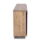 Wohnzimmer-Sideboard aus Mangoholz und Stahl mit 2 Türen und 3 Schubladen - Sinfony Viadurini