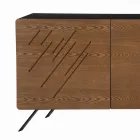 Wohnzimmer-Sideboard aus MDF mit Gravuren von 2 oder 3 Türen Made in Italy - Eleganz Viadurini