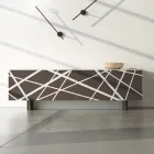 Wohnzimmer-Sideboard aus matt lackiertem MDF mit verzierten Türen Made in Italy - Velia Viadurini