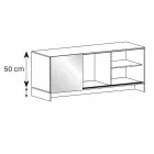 Rauchglas Wohnzimmer Sideboard mit Bronze Spiegeltür Made in Italy - Dumm Viadurini